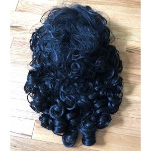 Irish Dance Long Modern Wig Black
